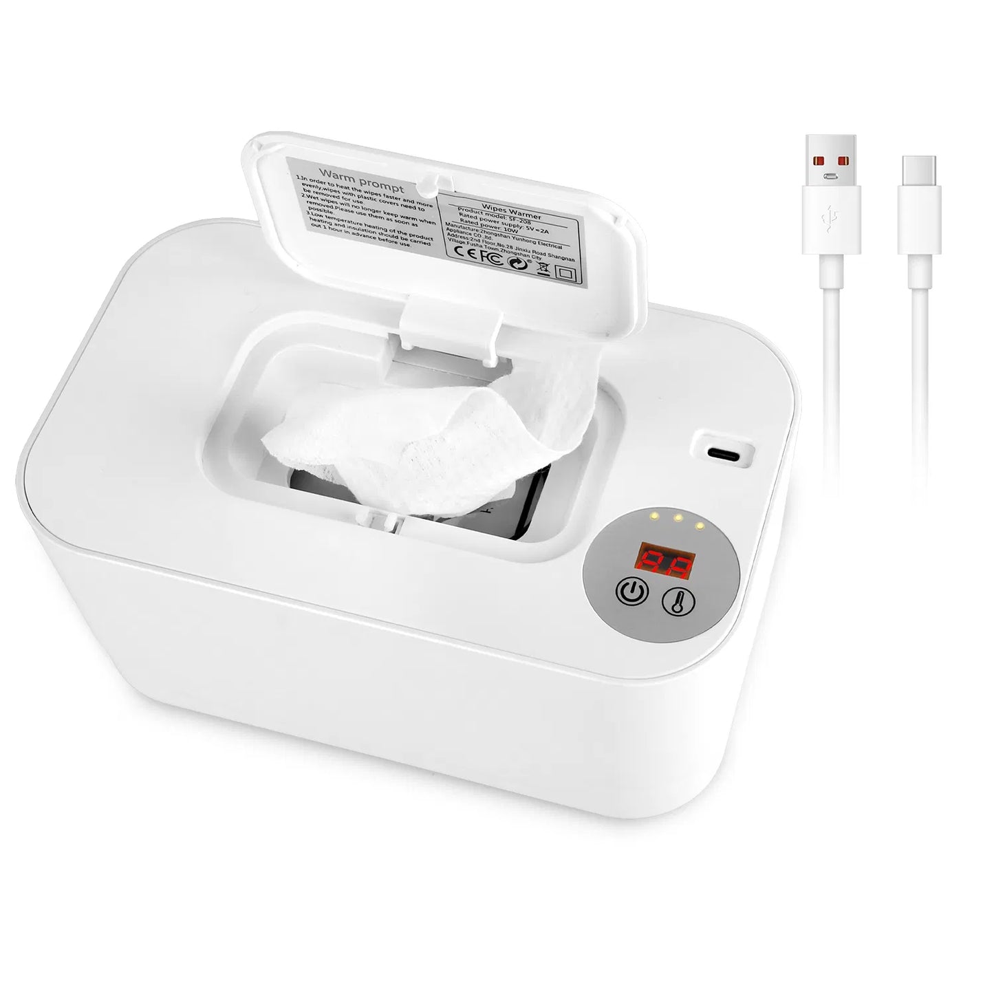 Baby Wipe Warmer with Night Light | Keeps Wipes Warm & Moist for Newborn Comfort