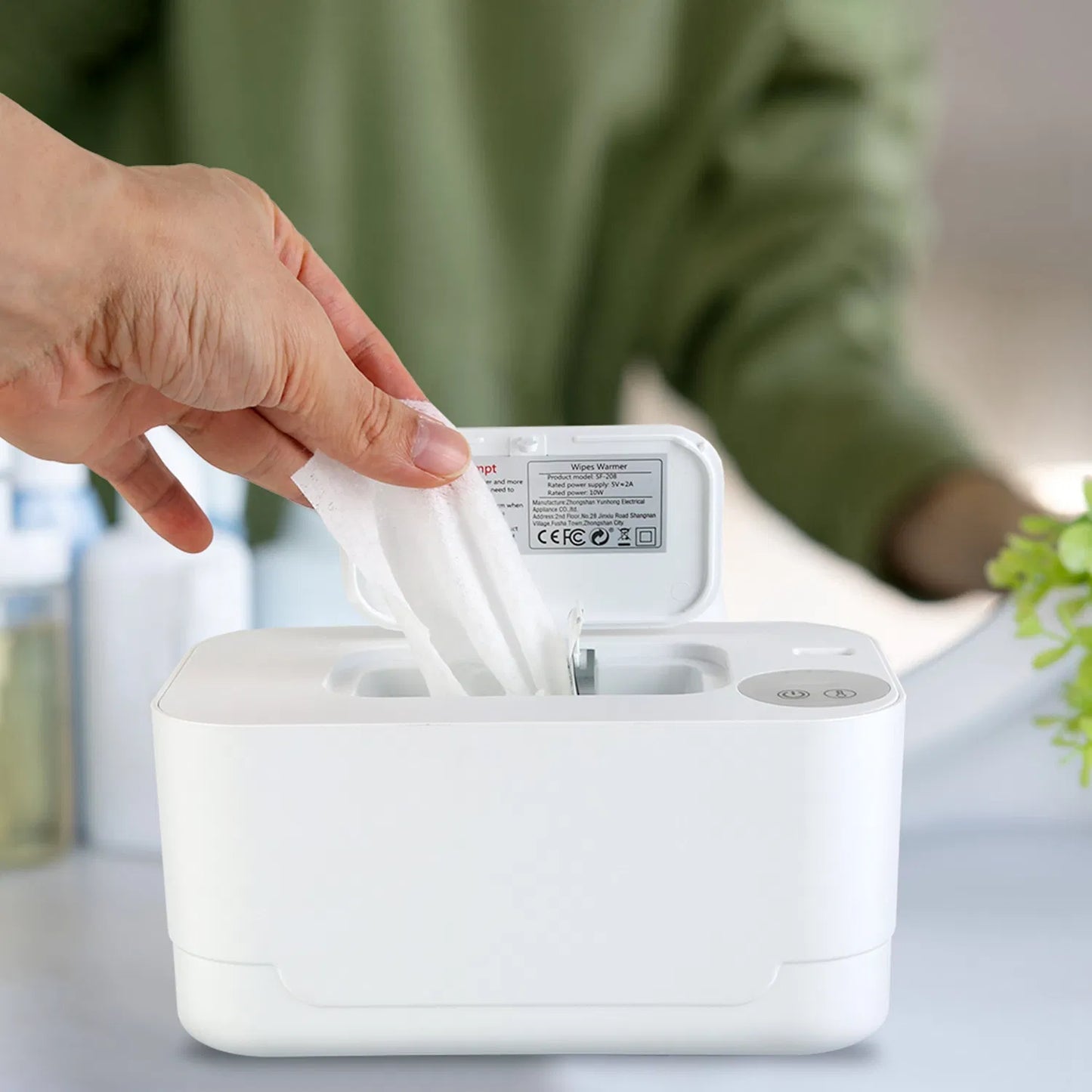 Baby Wipe Warmer with Night Light | Keeps Wipes Warm & Moist for Newborn Comfort