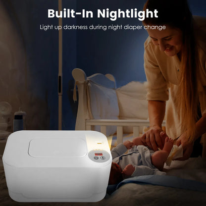 Baby Wipe Warmer with Night Light | Keeps Wipes Warm & Moist for Newborn Comfort